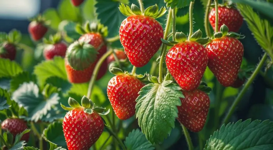 Чтобы весь урожай клубники созревал одновременно, растение могут обрабатывать регуляторами роста — фитогормонами