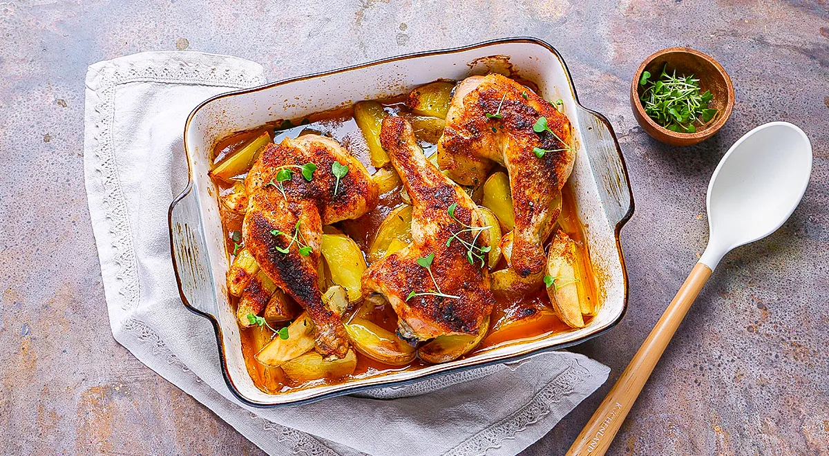 Куриные ножки с картофелем в пиве