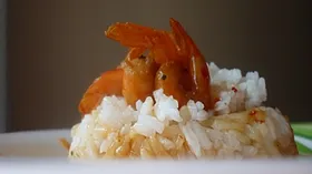 Рис с креветками, мятой, сладким чили