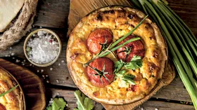 Открытый пирог с черри