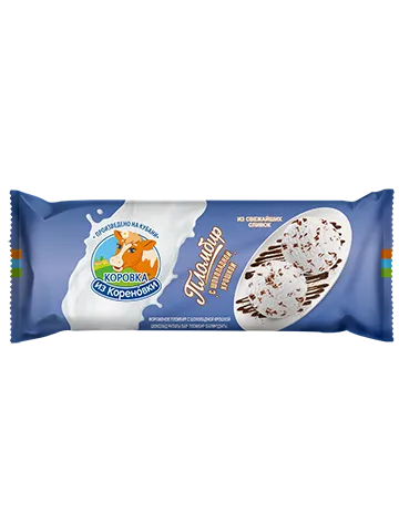 КОРОВКА ИЗ КОРЕНОВКИ Мороженое пломбир с шоколадной крошкой 400г