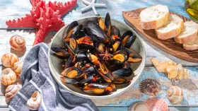 Мидии в соевом соусе