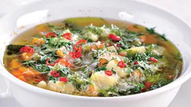 Рецепты с сырами, базиликом и бобами