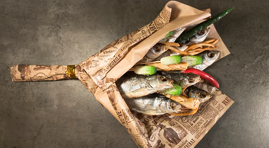 В некоторых областях России существовала традиция создавать «рыбные букеты» 