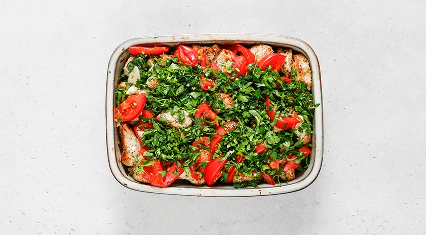 Индейка с баклажанами в духовке