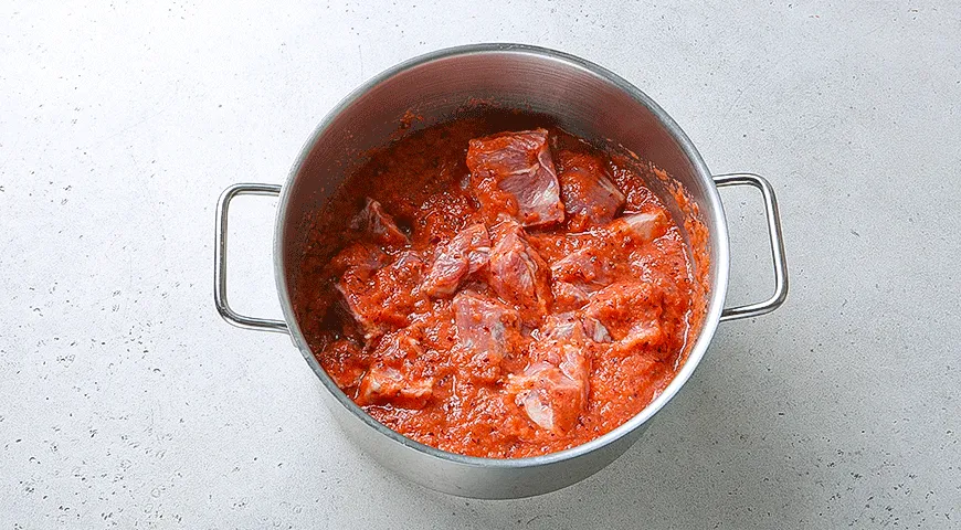 Шашлык из свинины в сливовом маринаде