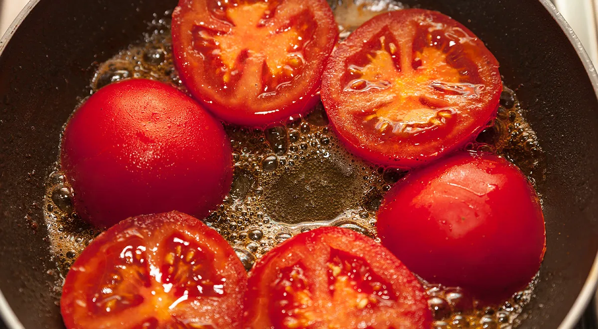 Гарнир жареные помидоры