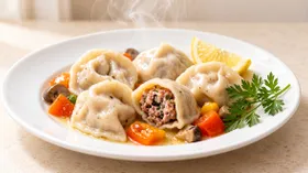Пельмени с крабовой начинкой