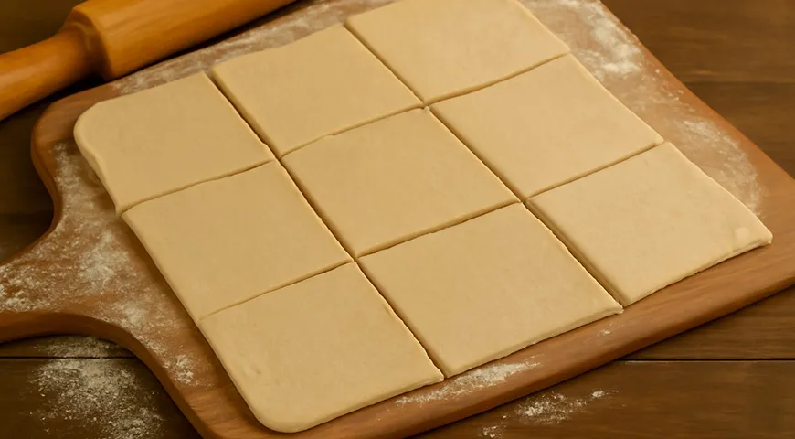 Слойки с абрикосами из слоеного теста