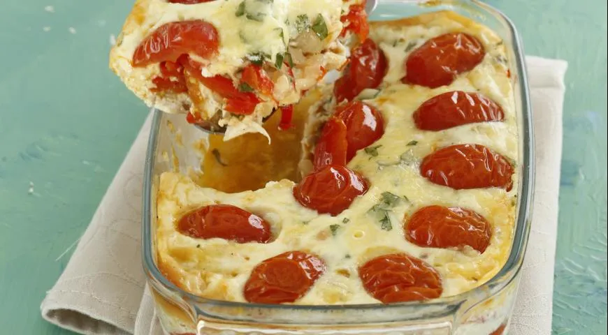 Запеканка из курицы с овощами