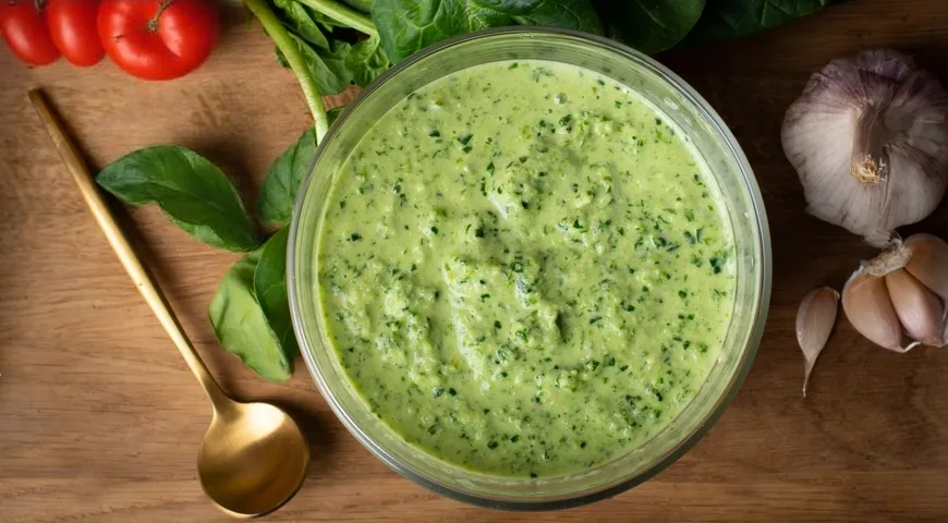 Соус из шпината со сливками