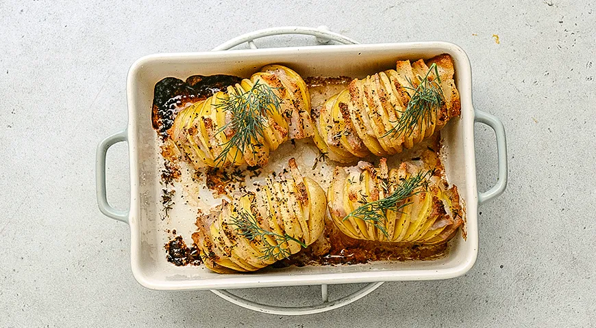 Картошка-гармошка с салом