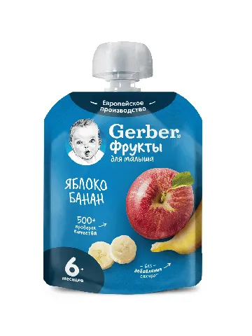 GERBER Пюре ябл/банан с 6мес 90г