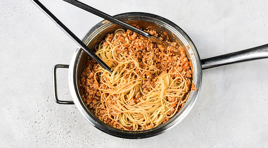 Макароны по-флотски с куриным фаршем