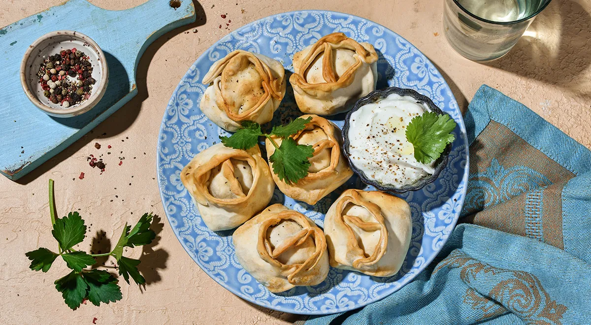 Манты в аэрогриле