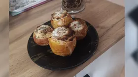 Яблоки с творогом в аэрогриле
