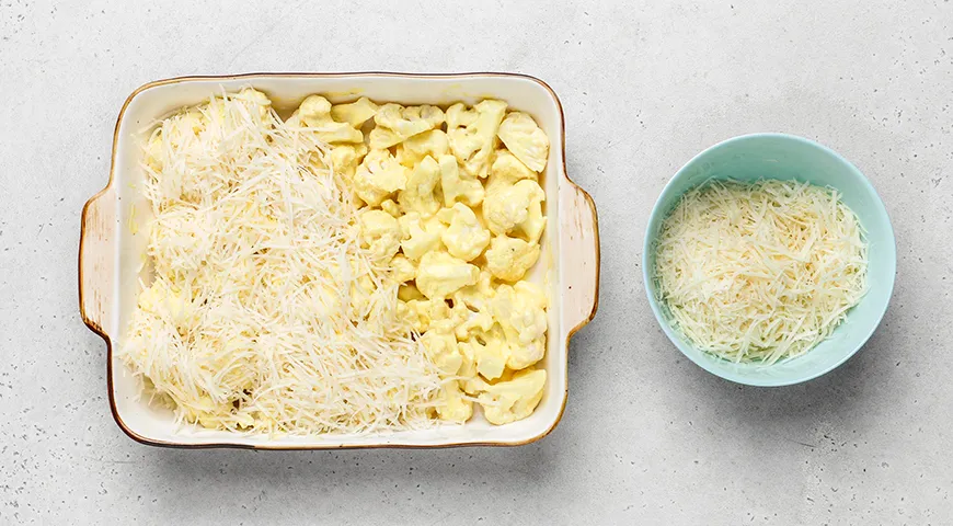 Запеченная цветная капуста с сыром по-домашнему