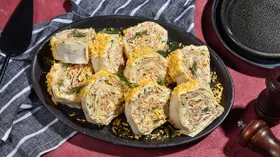 Рулет из лаваша с тунцом и яйцом