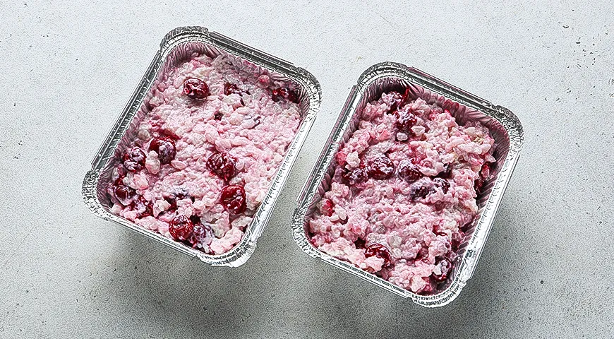 Рисовая запеканка с вишней и овсянкой
