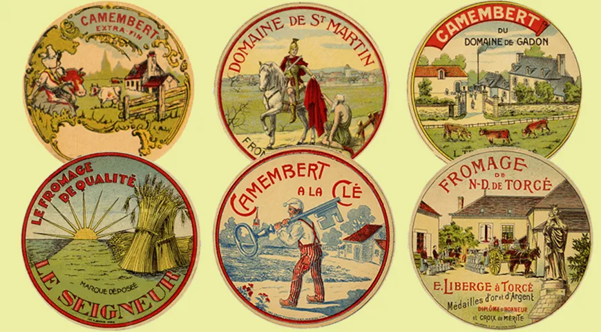 Французы создавали этикетки для сыра как произведения искусства. Фото из официальной коллекции Национального института промышленности Франции)