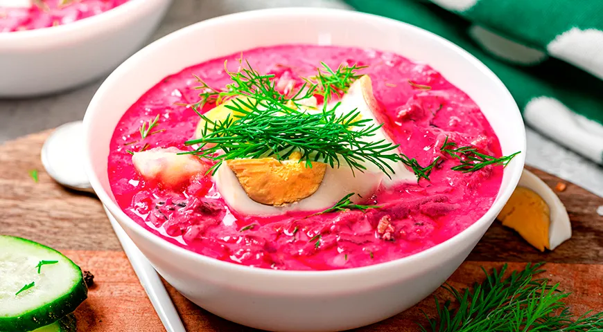 В Польше и Литве на основе свекольного сока готовят холодный суп — шалтибарщай