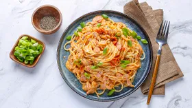 Паста карбонара кимчи