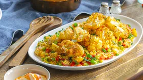 Салат из цветной капусты с кускусом