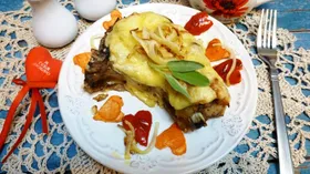 Рецепты с мясом, фруктами и шампиньонами