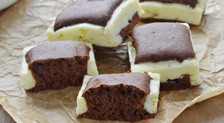Шоколадно-творожный пирог - рецепт с фото