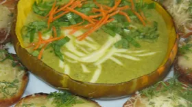 Тыквенный суп-пюре со щавелем