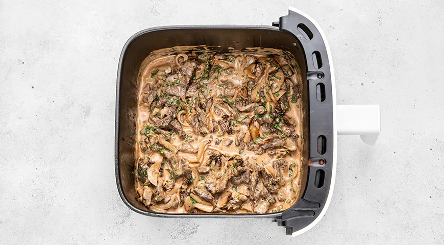 Бефстроганов в аэрогриле