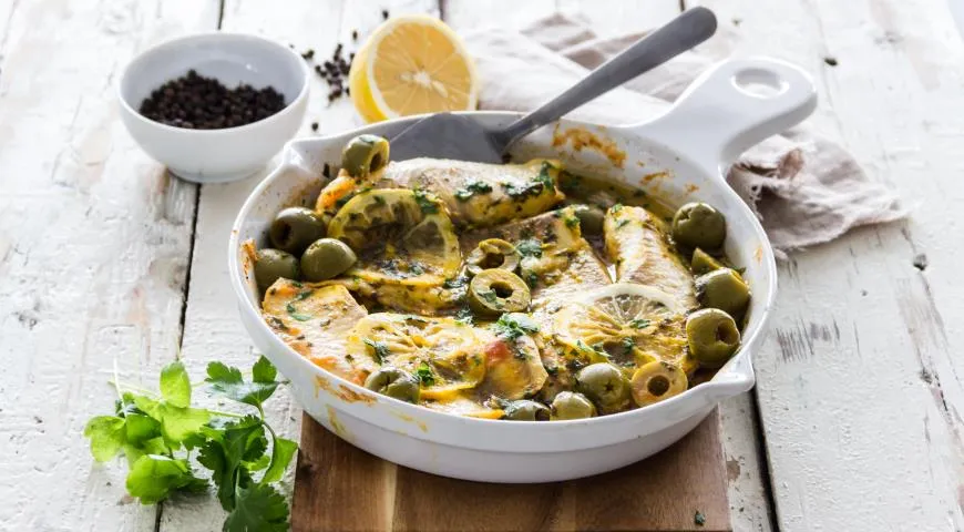Рыба с овощами по-мароккански