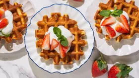 Мягкие венские вафли на молоке