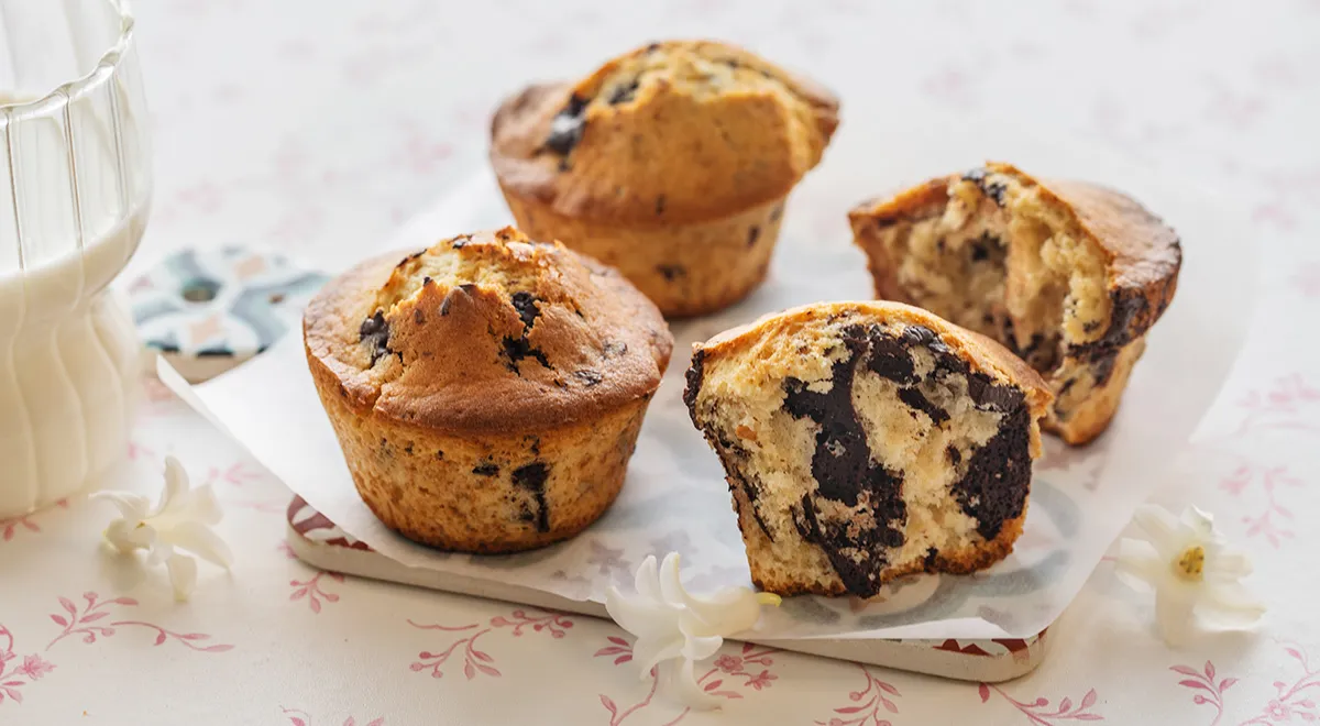 Маффины с кусочками шоколада