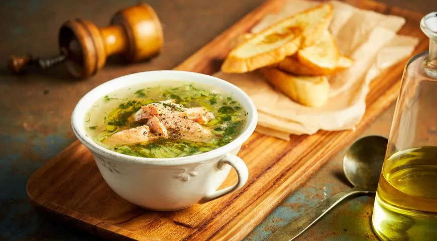 Уха из головы лосося