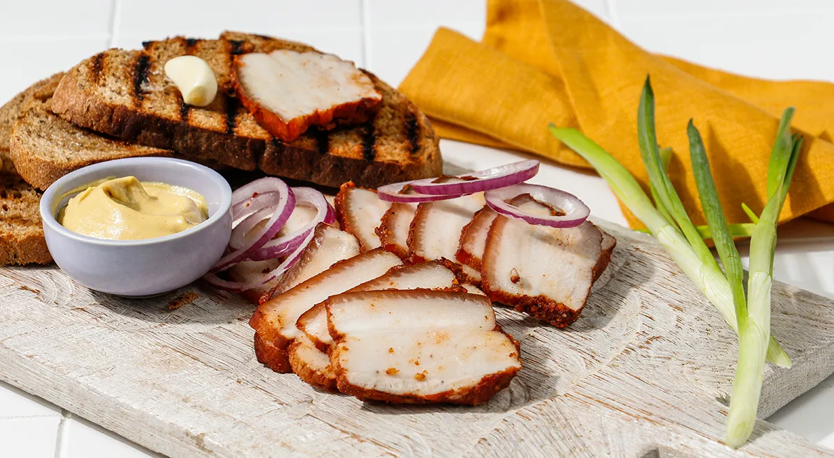 Рецепт сала в луковой шелухе