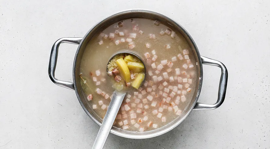 Полевой суп с пшеном