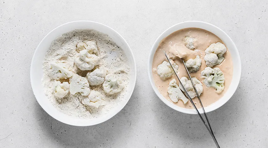 Цветная капуста в хрустящем пивном кляре