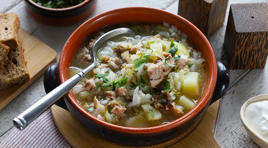 Суп с фрикадельками и рисом рецепт – Русская кухня: Супы. «Еда»
