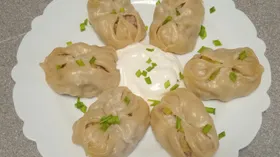 Новогодние манты с мясным фаршем