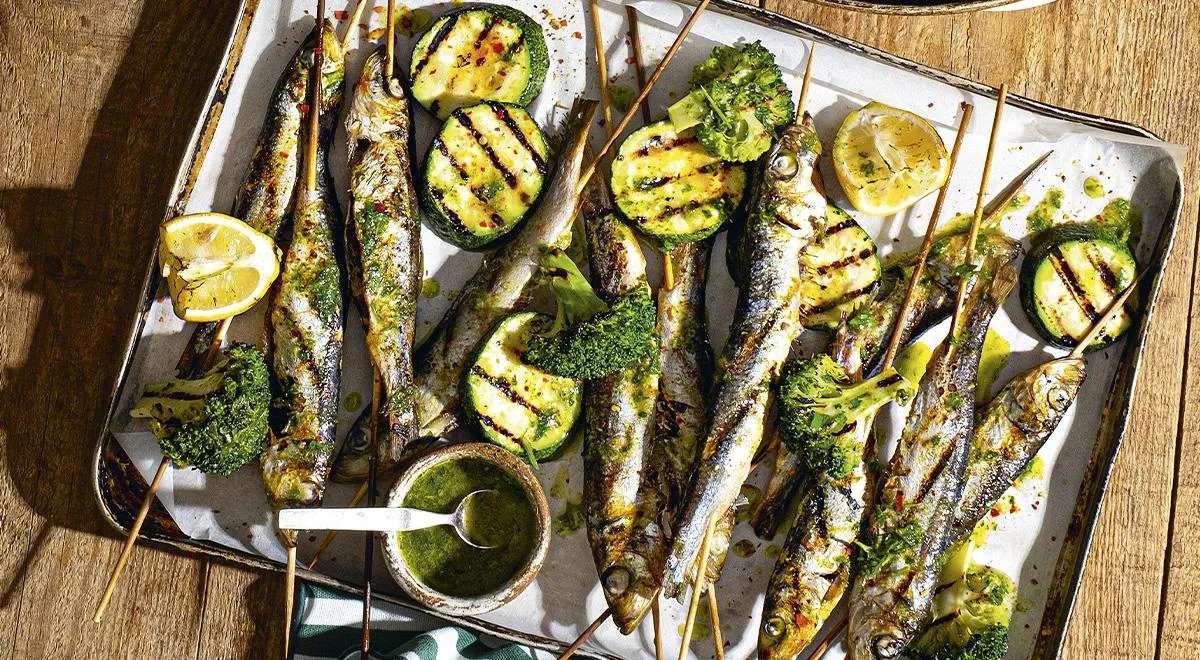 Рецепт корюшки с овощами на гриле