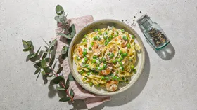 Рецепты с креветками и бобовыми