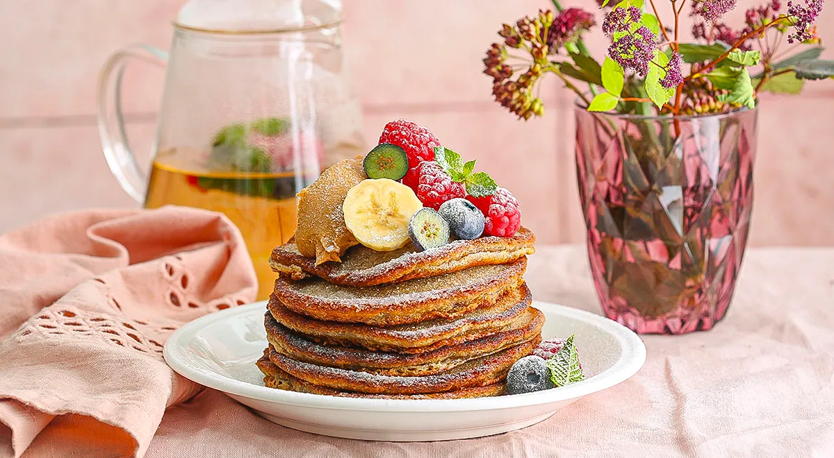 Арахисовые оладьи с овсяной мукой