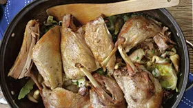 Рецепты с грибами, луком пореем и птицей