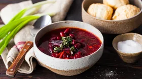 Постный борщ