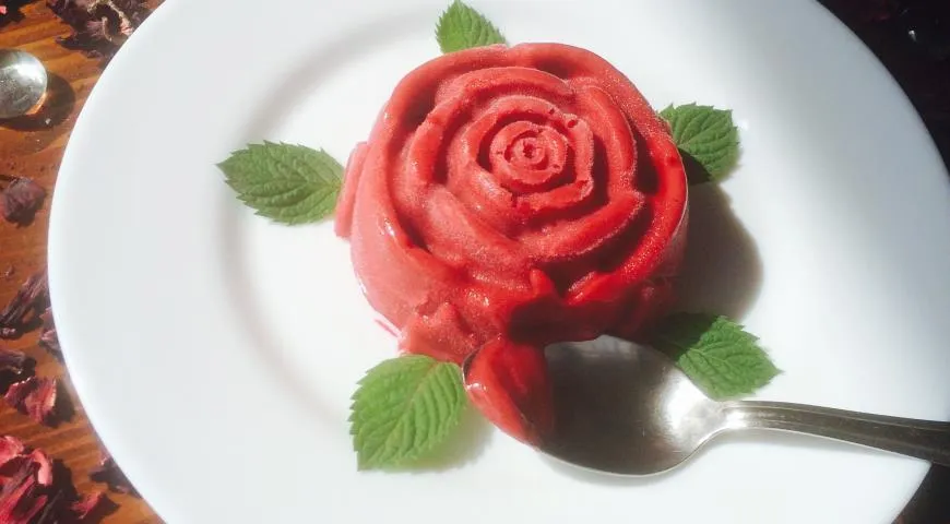 Рецепт Сорбет с каркаде и вишней