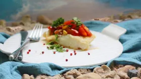 Рецепты с рыбой, соусами и черри