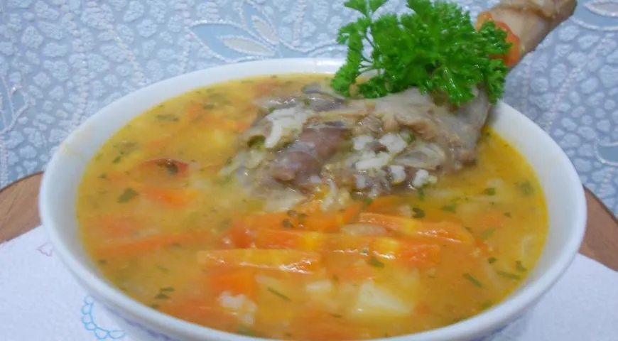 Рисовый суп с уткой