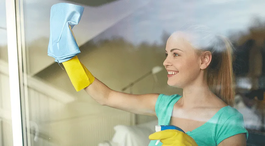 Спиртосодержащие средства и мягкие ткани оптимально подходят для мытья оконных стекол