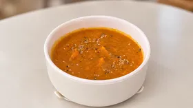 Солнечный крем-суп из тыквы, батата и овощей